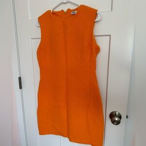 Zara Orange Tweed Dress